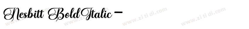 Nesbitt BoldItalic字体转换